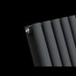 960mm x 600mm Anthracite Gray Designer Horizontal Double Column Radiator, 4147 BTU 