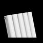 1020mm x 600mm White Designer Horizontal Single Column Radiator, 2370 BTU