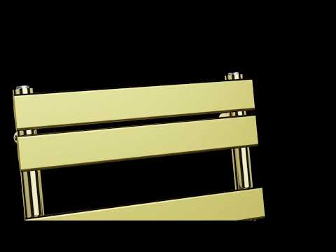 500 mm breit x 1200 mm glänzend goldfarbener elektrischer Handtuchheizkörper, Designer-Badheizkörper
