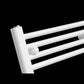 Dual Fuel 300 x 400mm Straight White Heated Towel Rail - (incl. Valves + Electric Heating Kit) 