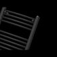 400mm Wide - 1200mm High Curved  Black Heated Towel Rail Radiator 