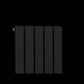 376mm x 1600mm Black Designer Vertical Single Flat Panel Radiator, 2131 BTU 