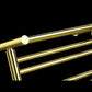 490mm Wide 680mm  High Gold Electric Towel Rail Radiator Top Shelf & Two Towel Holder OSLO For Bathroom & Kitchen 