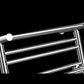 Dual Fuel 490 x 680mm Straight Chrome Shelf Designer Heated Towel Rail Radiator- (incl. Valves + Electric Heating Kit) 