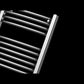 500mm Wide - 800mm High Curved Chrome Heated Towel Rail Radiator 