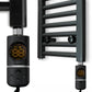 400mm Wide - 800mm High Flat Black Electric Heated Towel Rail Radiator 