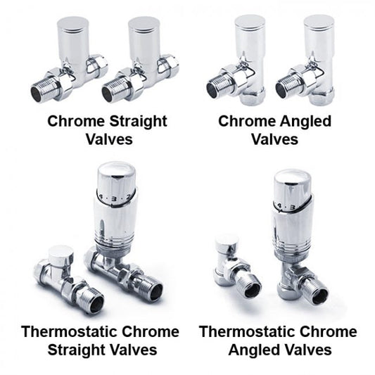 600mm Wide - 700mm High Flat Chrome Heated Towel Rail Radiator Stock Clearance 