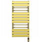 500mm Wide - 1000mm High Designer Shiny Gold Electric Heated Towel Rail Radiator With Towel Holders