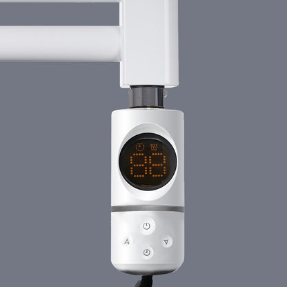  Electric Towel Rail Heating Element Thermostatic White LCD Timer Child Lock IP44 UK 