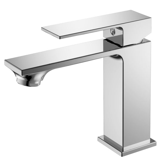 Geometric Chrome Brass Elegant Bathroom Tap KPY-1273573C