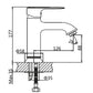 Black Brass Elegant Bathroom Tap With a Gold Detail KPY-5109BG 
