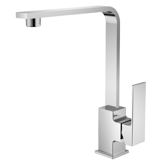 Geometric Chrome Brass Elegant Bathroom Tap 360 Swivel KPY-7182573C