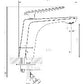 Black Brass Elegant Bathroom Tap With a Silver Detail KPY-1248548BC 