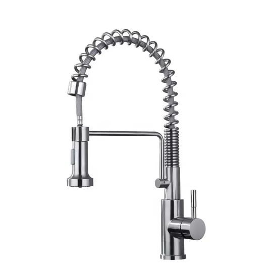 Stainless Kitchen Faucet 360 Flexible Bendable Swivel Dual Spray Chrome Tap Mixer Model KPY-30235