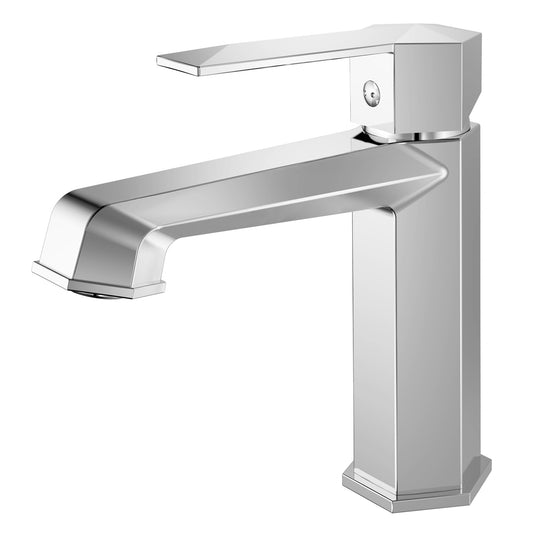 Geometric Modern Chrome Brass Elegant Bathroom Tap KPY-1267567C