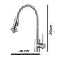 Stainless Kitchen Faucet 360 Flexible Pull Out Hose Dual Spray Chrome Tap Mixer Model KPY-30209 