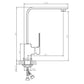 Geometric Chrome Brass Elegant Bathroom Tap 360 Swivel KPY-7182573C 