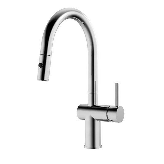 Stainless Kitchen Faucet 360 Flexible Pull Out Hose Dual Spray Chrome Tap Mixer Model KPY-30181