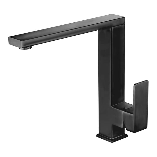 Geometric Black Brass Elegant Bathroom Tap 360 Swivel KPY-3003MB