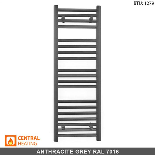 300mm Wide - 1000mm High Anthracite Grey Heated Towel Rail Radiator