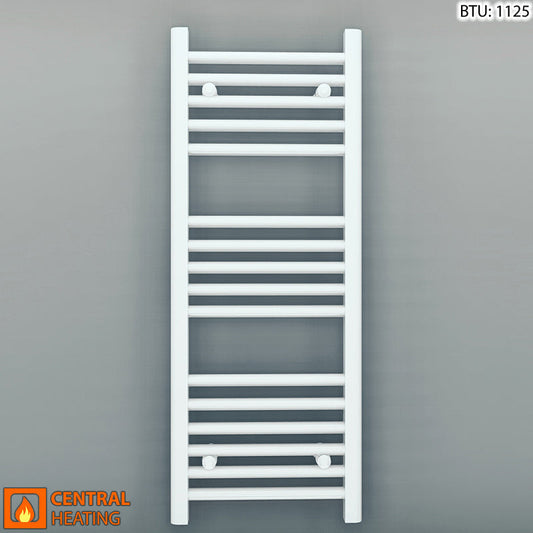 300mm Wide - 900mm High Flat White Heated Towel Rail Radiator