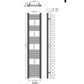 300mm Wide – 1400mm High Aluminium Eloksal Designer Heated Towel Rail Radiator Drawing 