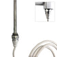 Dual Fuel 300 x 400mm Straight White Heated Towel Rail - (incl. Valves + Electric Heating Kit) 