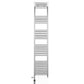 Dual Fuel 300 x 1800mm Straight Chrome  Heated Towel Rail Radiator- (incl. Valves + Electric Heating Kit) 