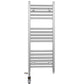 Dual Fuel 300 x 900mm Straight Chrome  Heated Towel Rail Radiator- (incl. Valves + Electric Heating Kit) 