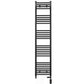 Dual Fuel 400 x 1600mm Straight Matt Black Heated Towel Rail - (incl. Valves + Electric Heating Kit) 