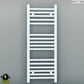 400mm Wide - 900mm High Flat White Electric Heated Towel Rail Radiator 
