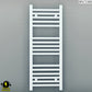 400mm Wide - 900mm High Flat White Electric Heated Towel Rail Radiator