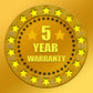 400mm Wide - 900mm High Shiny Gold Heated Towel Rail Radiator 