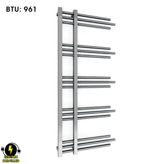 500mm Wide – 1200mm High Sydney Chrome Electric Designer Heated Towel Rail Radiator