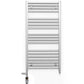 Dual Fuel 450 x 1000mm Straight Chrome  Heated Towel Rail Radiator- (incl. Valves + Electric Heating Kit)