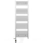 Dual Fuel 450 x 1400mm Straight Chrome  Heated Towel Rail Radiator- (incl. Valves + Electric Heating Kit) 