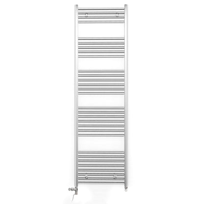  Dual Fuel 550 x 1700mm Straight Chrome  Heated Towel Rail Radiator- (incl. Valves + Electric Heating Kit) 