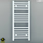 500mm Wide - 800mm High Flat White Electric Heated Towel Rail Radiator 