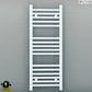 550mm Wide - 900mm High Flat White Electric Heated Towel Rail Radiator 