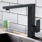 Geometric Black Brass Elegant Bathroom Tap 360 Swivel KPY-3003MB
