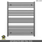 800mm Wide - 1000mm High  Anthracite Grey Electric Heated Towel Rail Radiator 