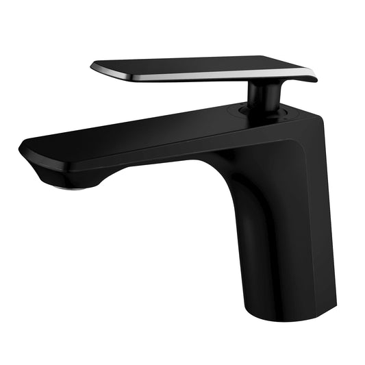 Black Brass Elegant Bathroom Tap With a Silver Detail KPY-1248548BC