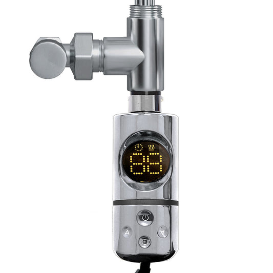 AF Type Dual Fuel Kit Thermostatic Towel Rail Electric Heating Immersion Element In Chrome 