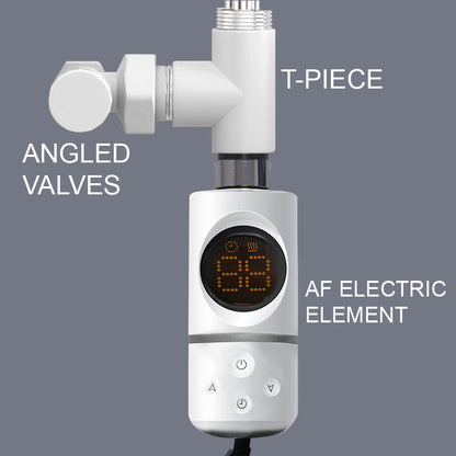  AF Typ Dual Fuel Kit Thermostat Handtuchhalter Elektrische Heizung Tauchelement in Weiß 
