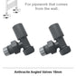 300mm Wide - 1700mm High Anthracite Grey Heated Towel Rail Radiator 