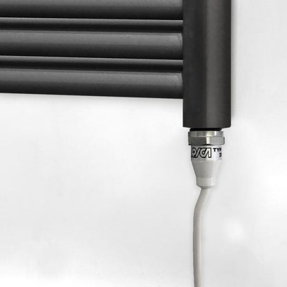 500mm Wide - 1000mm High Electric Accuro Korle Matt Black Designer Heated Towel Rail Radiator 