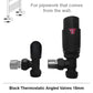 500mm Wide - 1200mm High Curved Black Heated Towel Rail Radiator 25mm Tube 