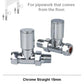 400mm Wide - 400mm High Flat Chrome Heated Towel Rail Radiator 