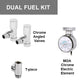 Terma Moa Chrome Dual Fuel Kit for Heated Towel Rails Electric Element, Valves, T Piece 