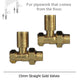 Add Straight Inline Gold Valves